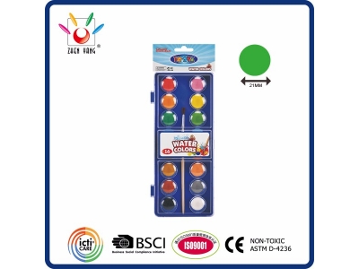 16 Watercolor In Polybag With Hanging Card