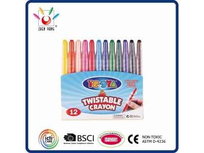 12 Twistable Crayon in PVC Pouch